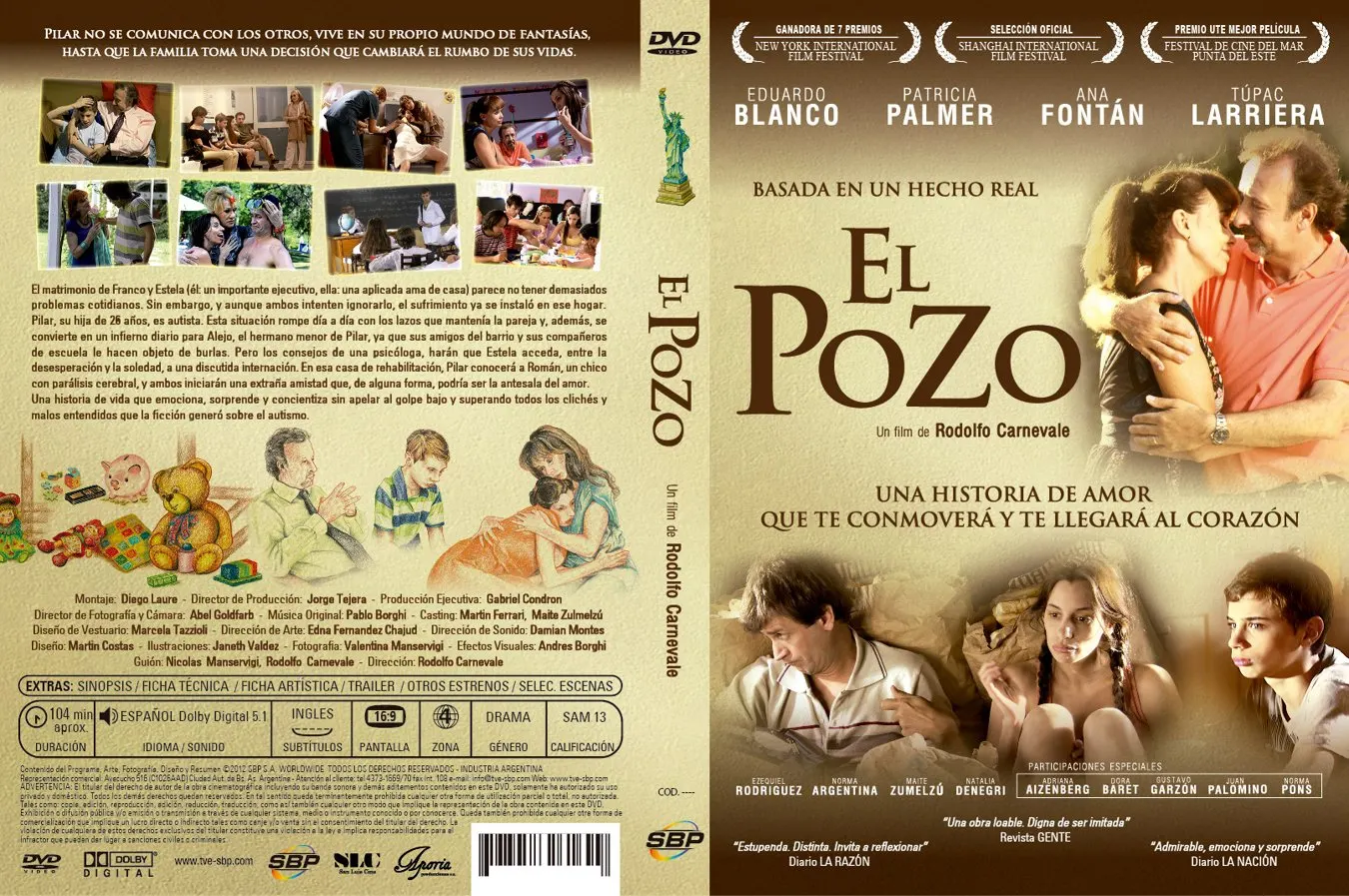 Diseño de tapa y contratapa del DVD de El pozo.